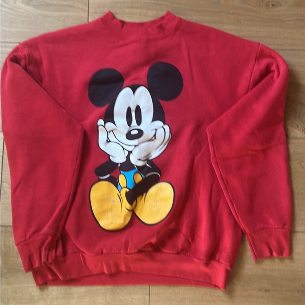 VINTAGE Red Mickey Mouse Sweatshirt